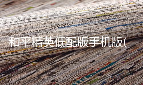 和平精英低配版手机版(BETA PUBG MOBILE LITE)下载