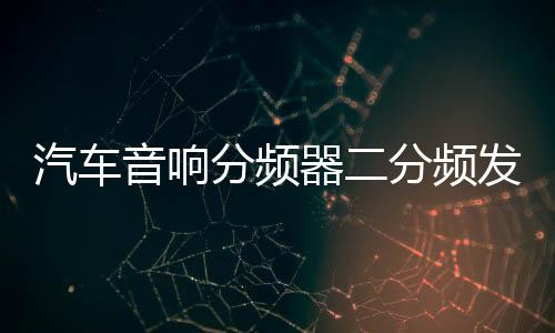 汽车音响分频器二分频发烧级车载大功率喇叭高低中分音频改装车用下载